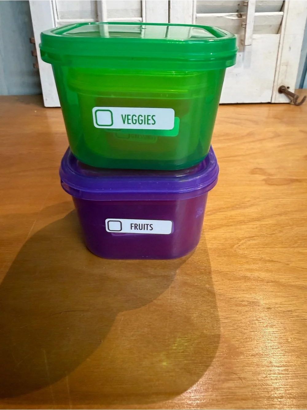 Colored Food portions control container set